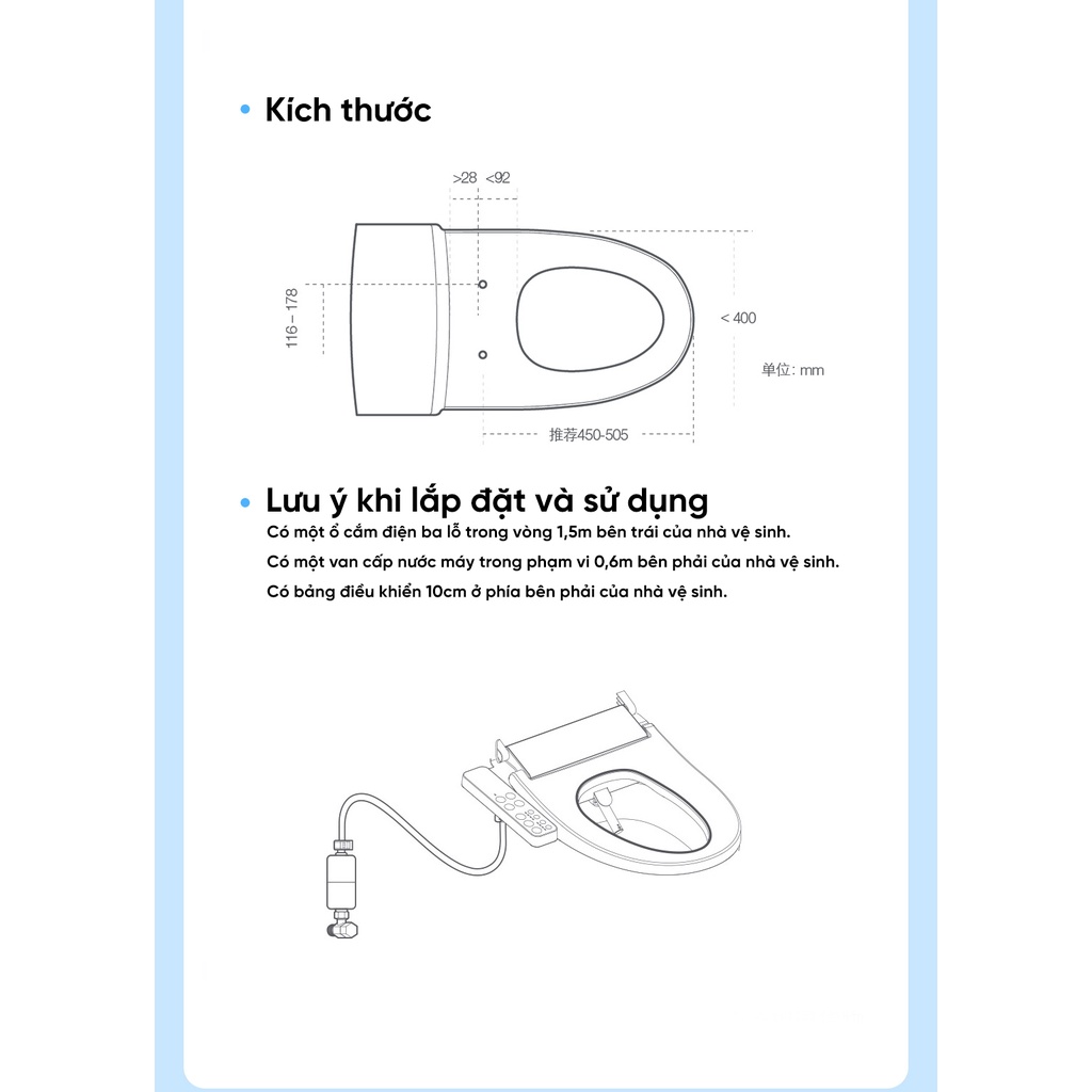 Nắp bồn cầu thông minh XiaoMi – Phiên bản tiêu chuẩn ZhiMi ZMNTGO1ZM
