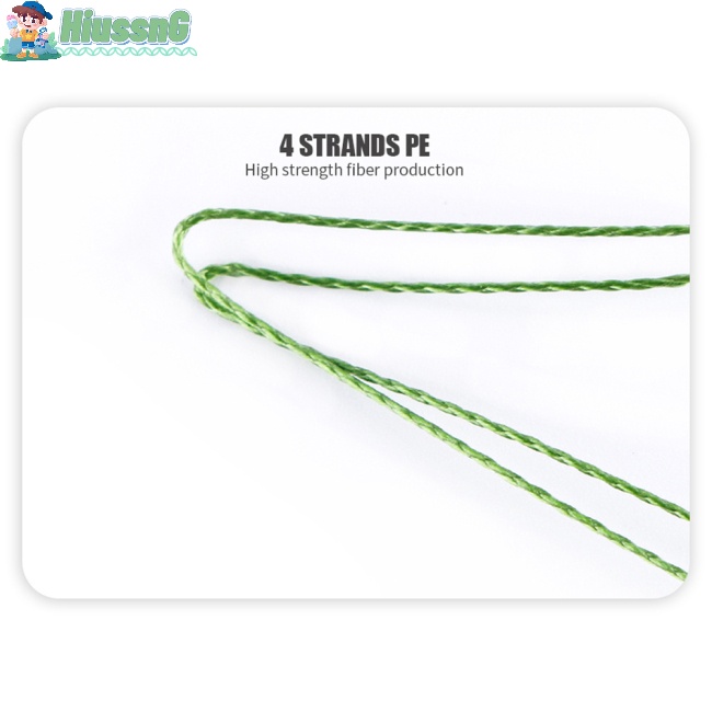 Cuộn Dây Câu 4 Sợi Bện 100m/109yds Siêu Bền 10LB-80LB Màu Đen