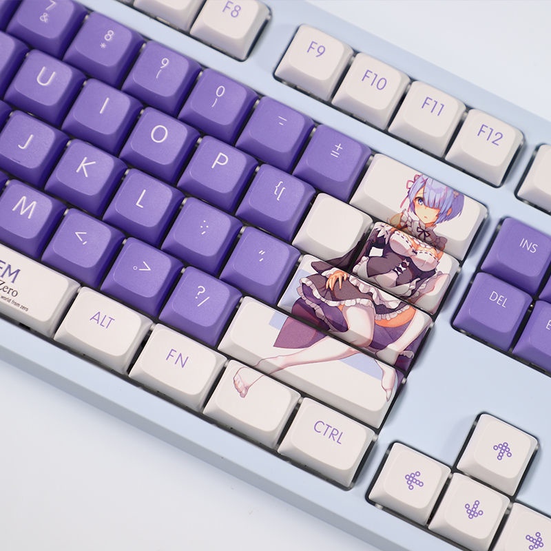 Rem Keycap XDA Hồ sơ Anime Chủ đề Keycap PBT Thuốc nhuộm Thăng hoa Bàn phím cơ Keycap 108 Phím