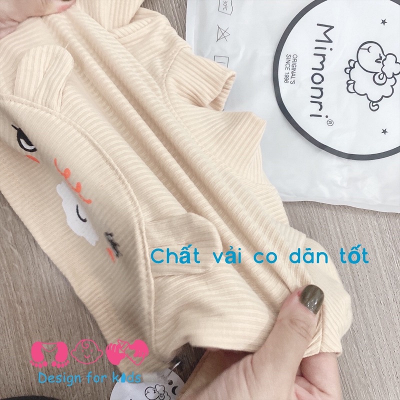 Bộ quần áo dài tay vải len tăm cho bé