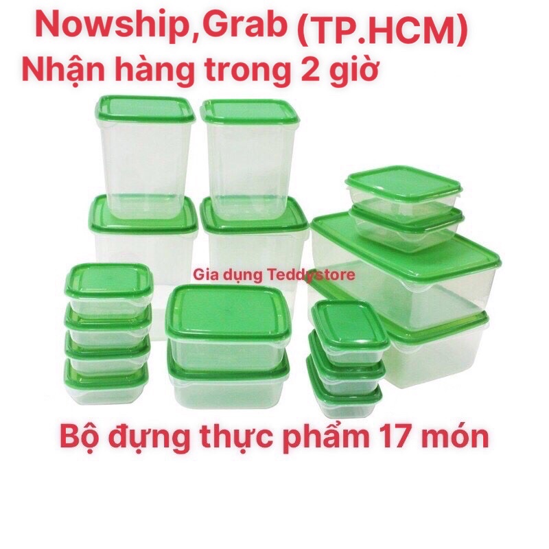 Bộ hộp đựng thực phẩm 17 món- 17 hộp