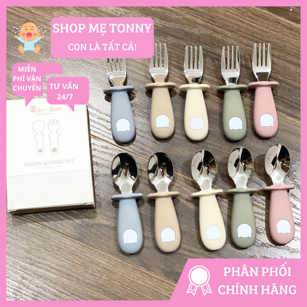 Set thìa dĩa cho bé tập ăn dặm Bar Rot chính hãng