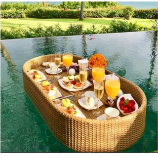 Khay nổi bể bơi hình oval