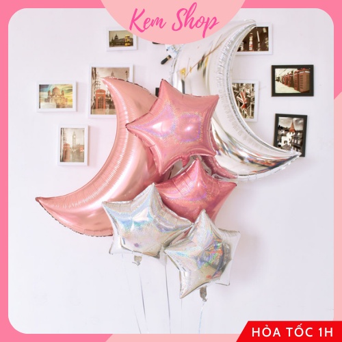 Set bóng mix mẫu trang trí sinh nhật sự kiện tông vàng hồng - K199