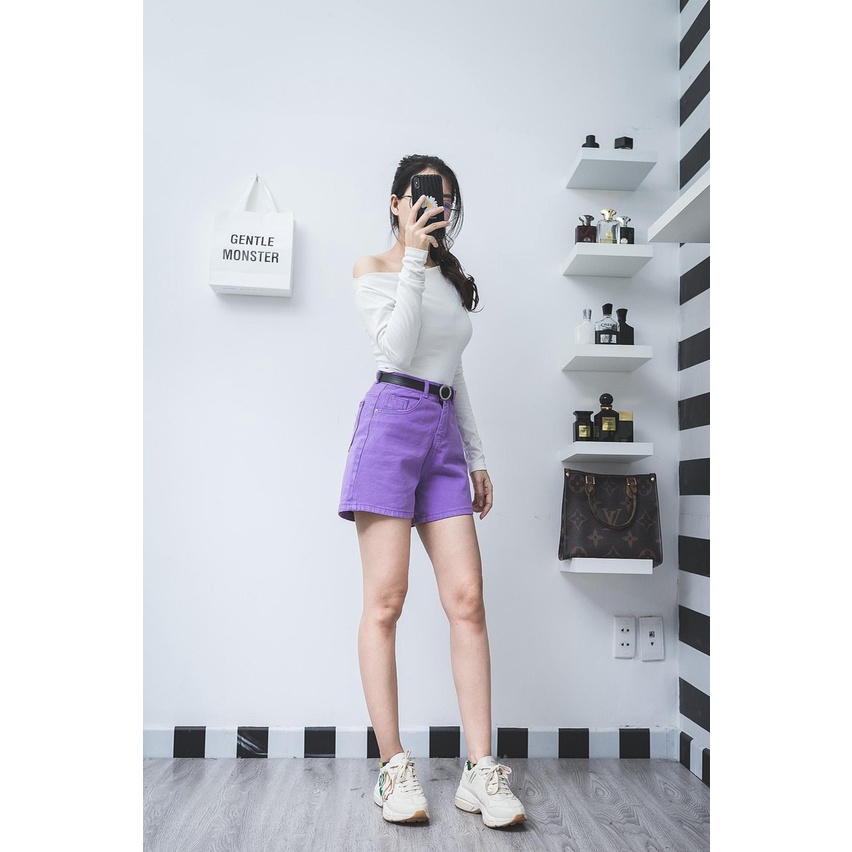QUẦN SHORT NGỐ NGẮN JEAN NỮ LƯNG CAO KIỂU ULZZANG