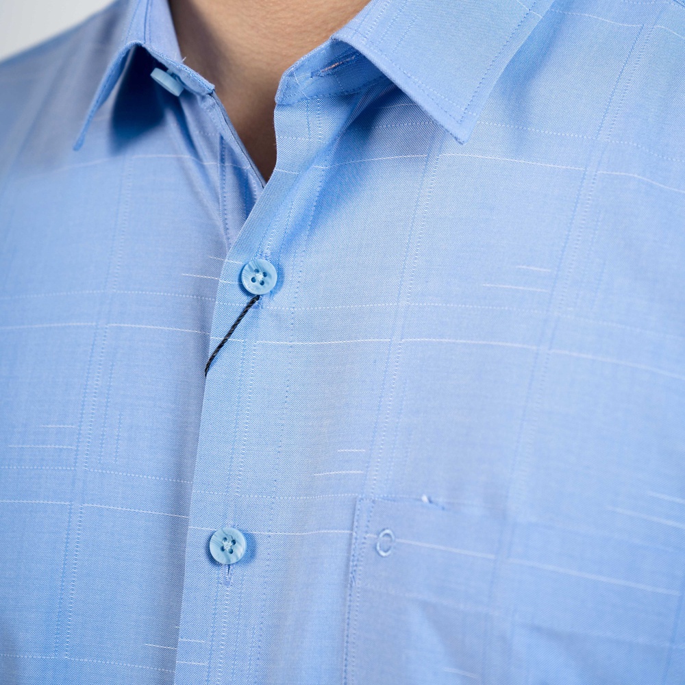 Áo sơ mi ngắn tay Nam Owen Bamboo Regular Fit Oxford Xanh - AR220024NT