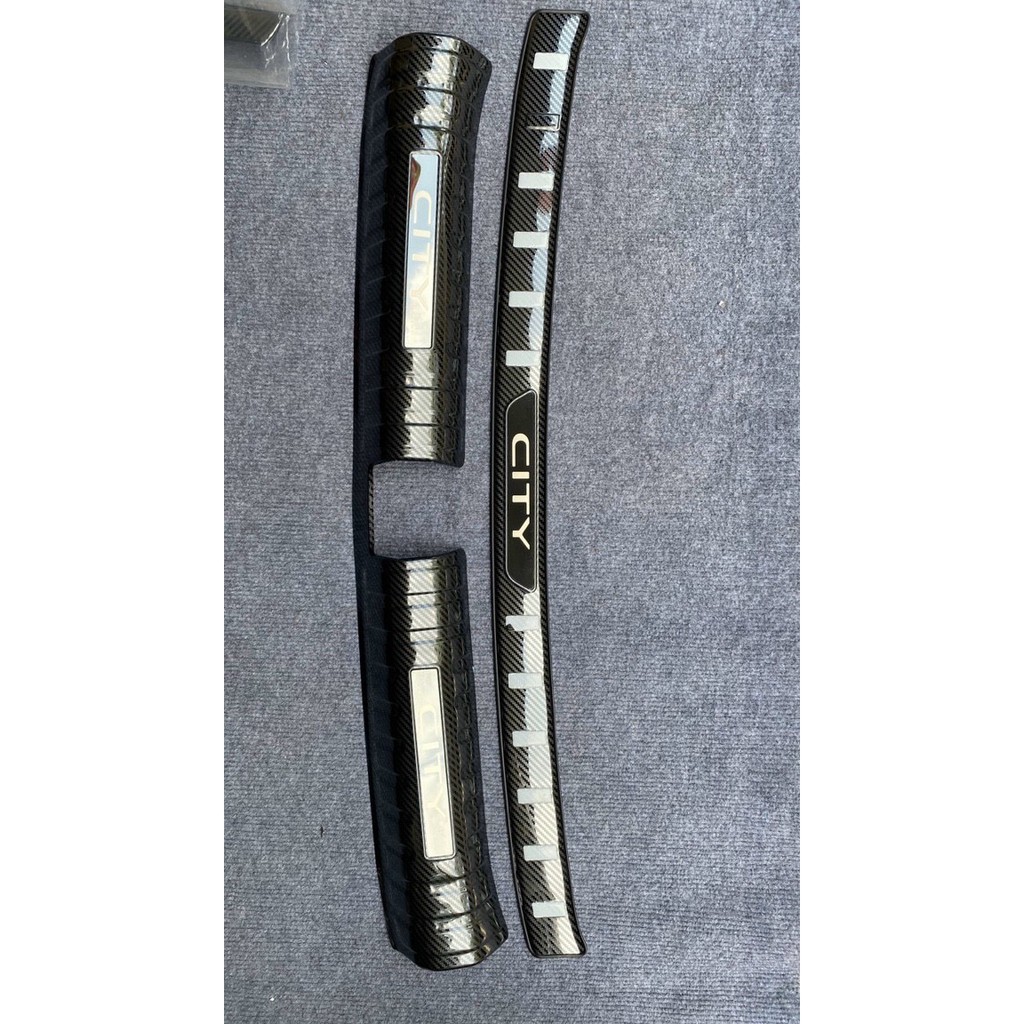 Ốp bậc cửa, bậc cốp Honda City 2021 -2023 carbon