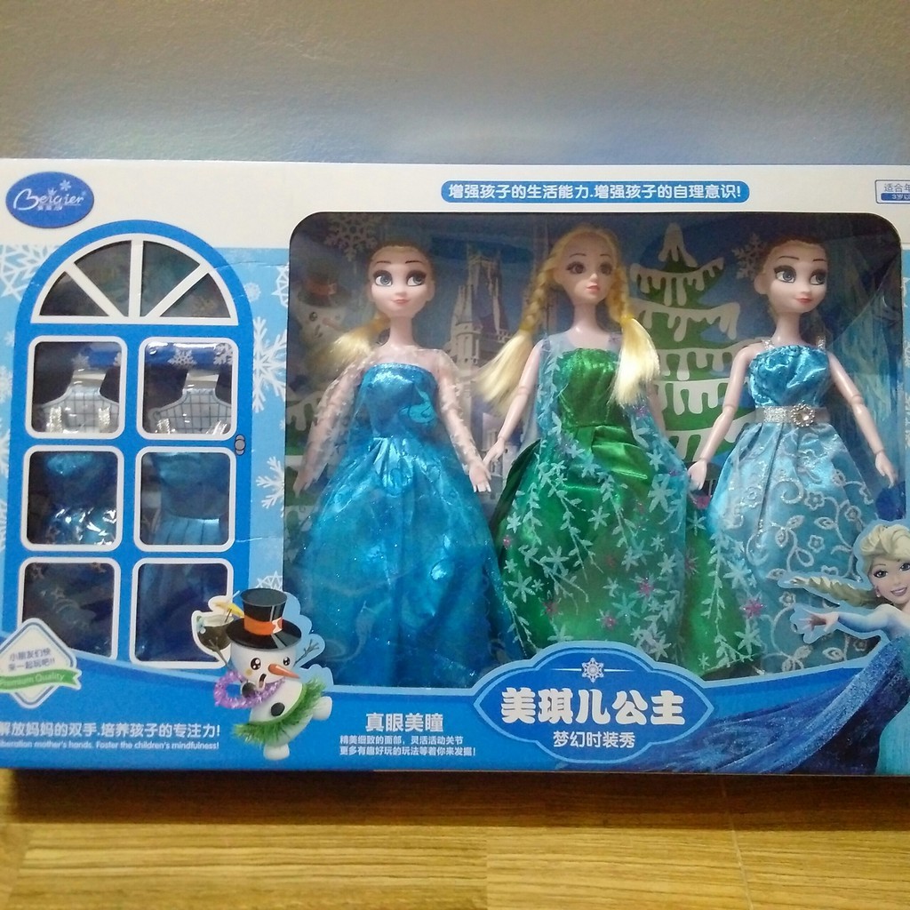Bộ 3 búp bê công chúa Elsa cỡ lớn