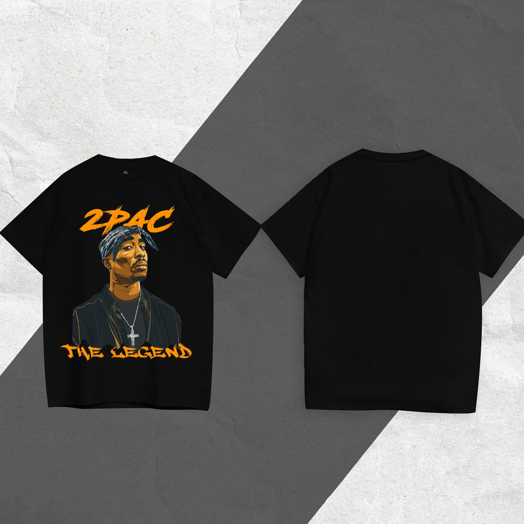 (Ảnh thật) Áo thun RAPPER 2PAC, áo thun không cổ cotton 100%.