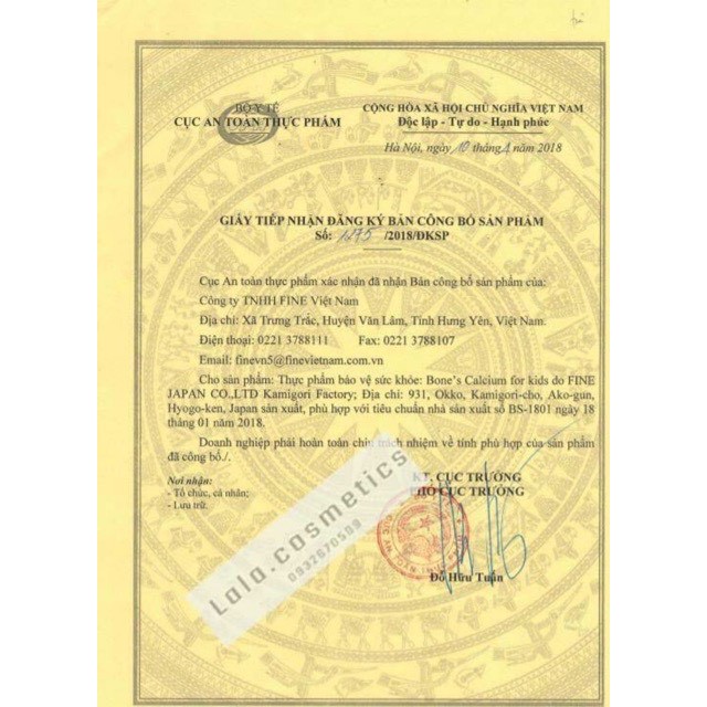 Bột Bone's Calcium for kids túi 140g bổ sung canxi xương cá tuyết Nhật Bản