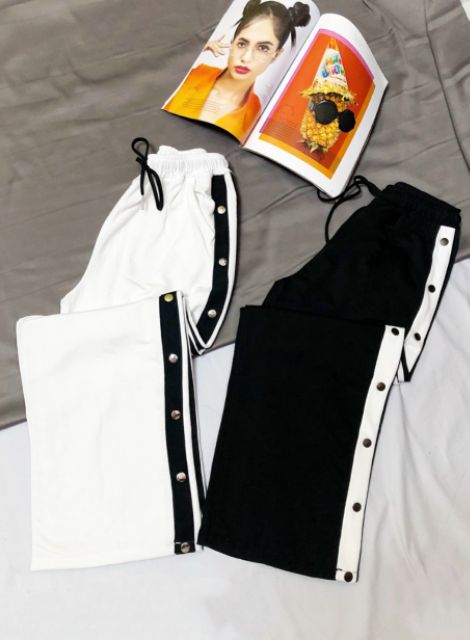 [Freeship+Hình thật] Quần jogger ống rộng cúc bấm | BigBuy360 - bigbuy360.vn