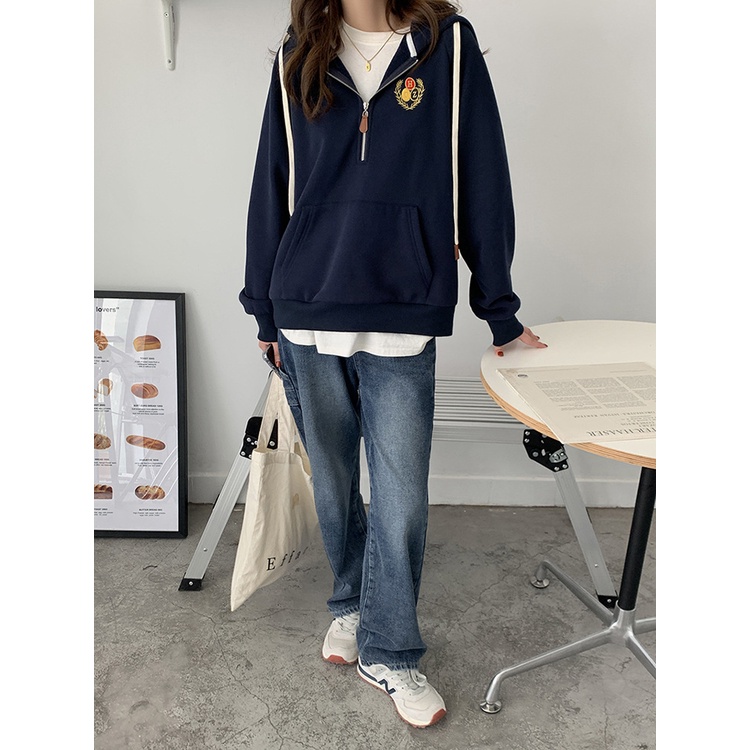 Quần Jean nữ Ống rộng Lưng cao Quần bò Cao cấp thiết kế Cao cấp Form rộng Hàn Quốc Ulzzang Thời trang
