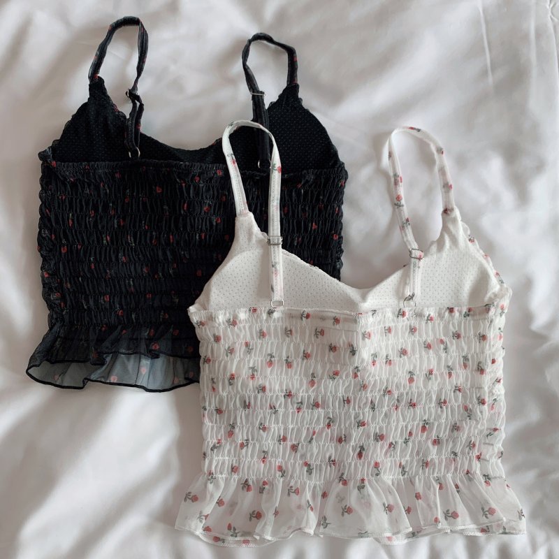 Áo bra hoa nhí xinh xắn chun lưng, mẫu mới nhất 2022 ms891