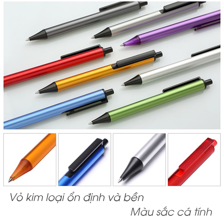 [Hỏa Tốc HCM] Bút Bi Gel Mực Đen KACO TUBE Vỏ nhôm - 0.5mm