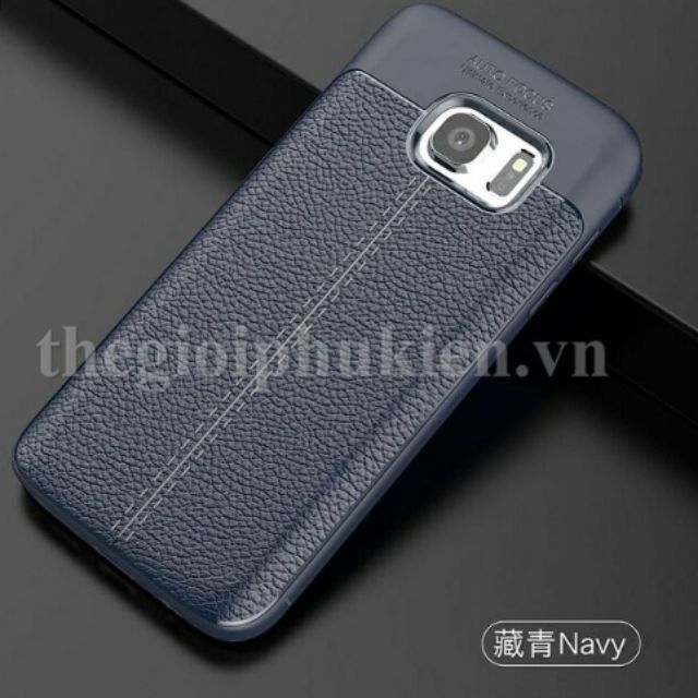 Ốp lưng samsung s6 silicon giả da,chống sốc auto Focus