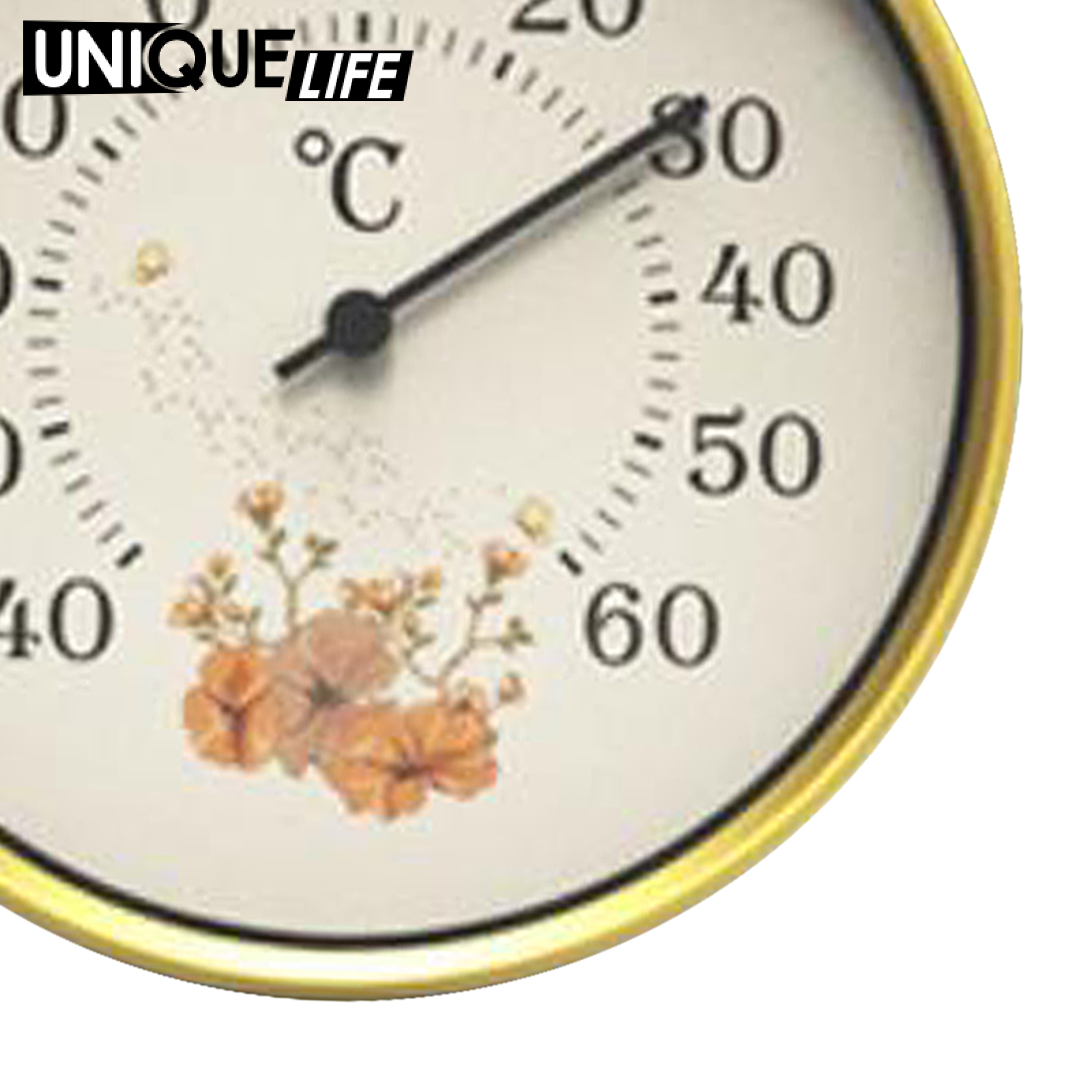 [Unique Life]Household Analog Sauna Thermometer Metal Outdoor Indoor Wall Pool Kitchen style