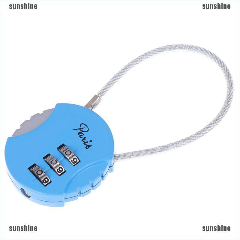 1 Ổ Khóa Hành Lý Du Lịch 3 Số 3.7 * 9cm Mini