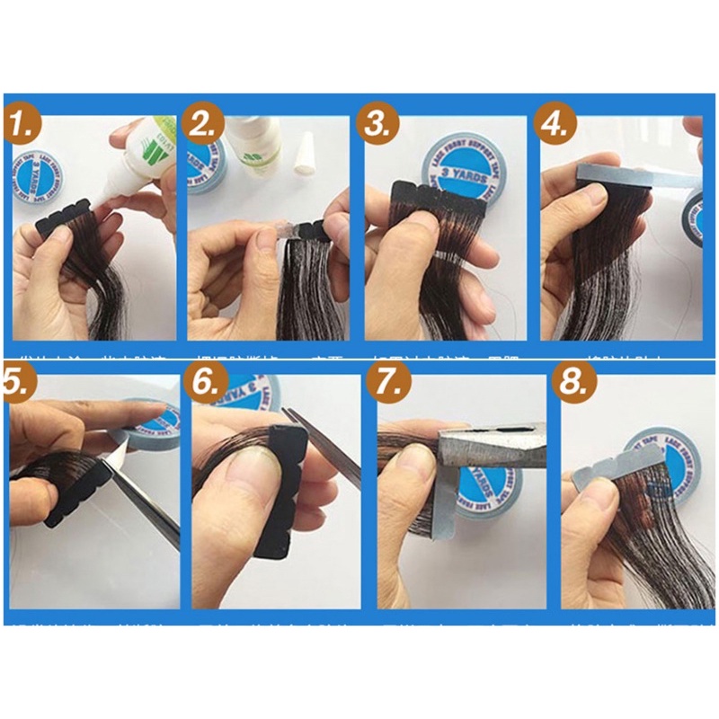 Tóc line dán làn từ sợi protein