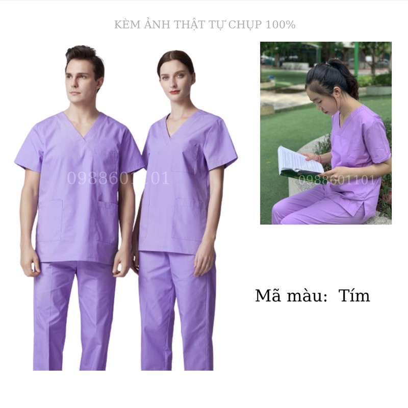 Bộ Scrubs cổ tim phòng mổ,  đồng phục Spa, phòng khám, Bác Sĩ, quần áo phòng mổ, đồng phục phẫu thuật VẢI CAO CẤP | BigBuy360 - bigbuy360.vn