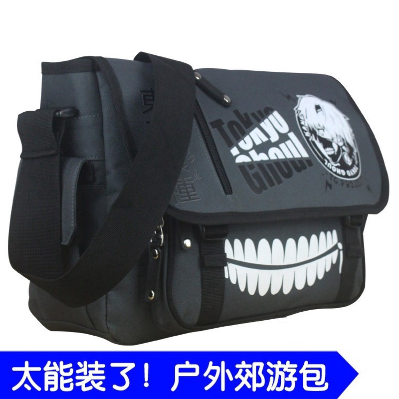 Túi đeo chéo bằng vải oxford hình Anime Tokyo Ghoul thời trang cho học sinh