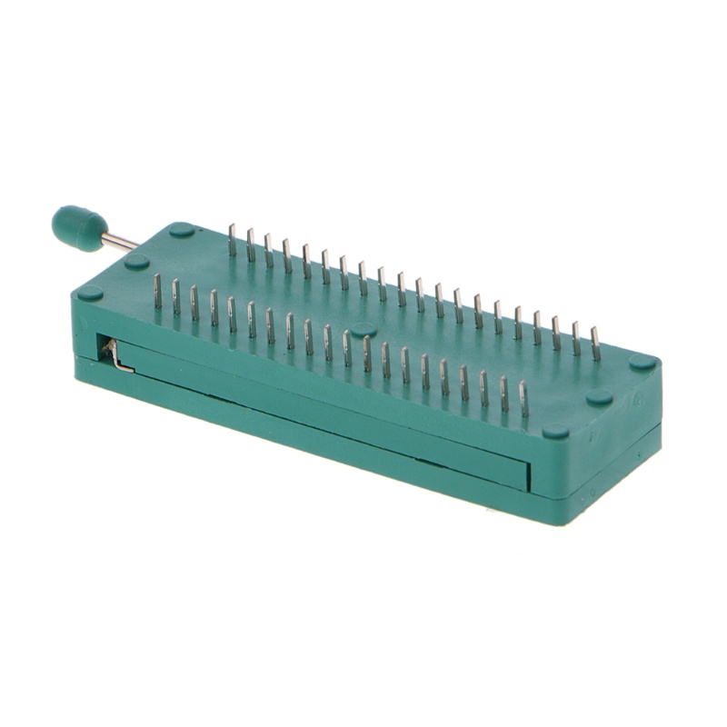 Ổ Cắm Kiểm Tra DIP Màu Xanh Lá 16 20 24 28 40 Pin 2.54MM