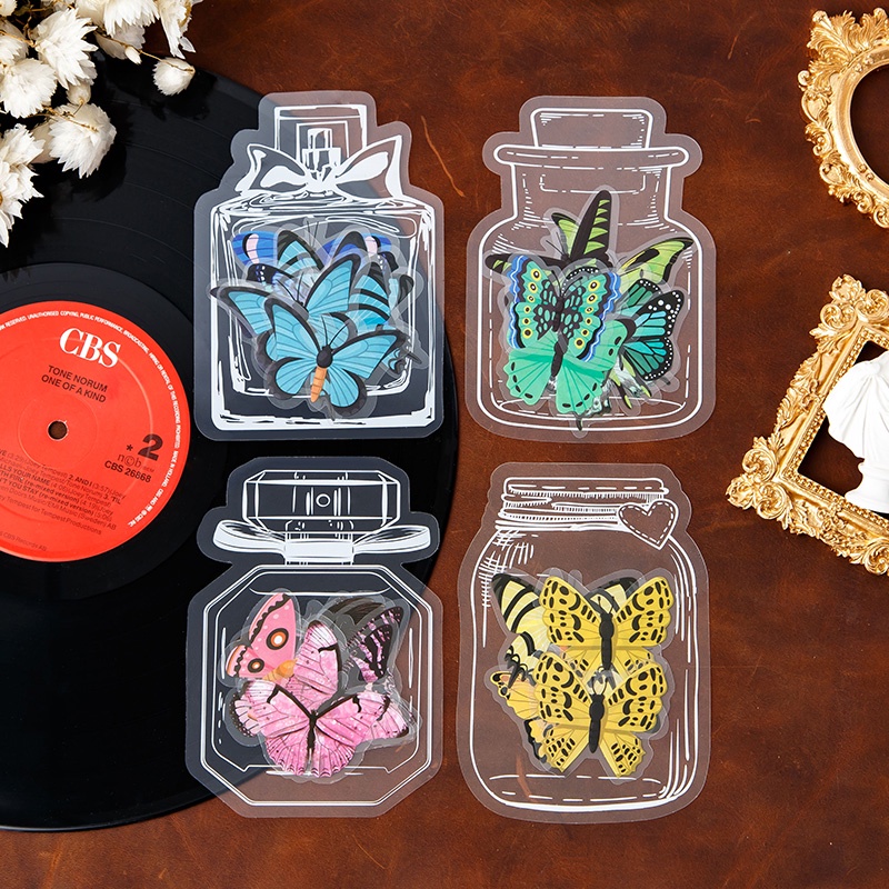 Bộ 20 Miếng Dán Trong Suốt Chống Thấm Nước Phong Cách Retro