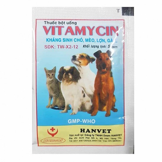 combo 3 gói hỗ trợ Vitamycin điều tr ị đi ngoài, hô h ấp cho chó mèo
