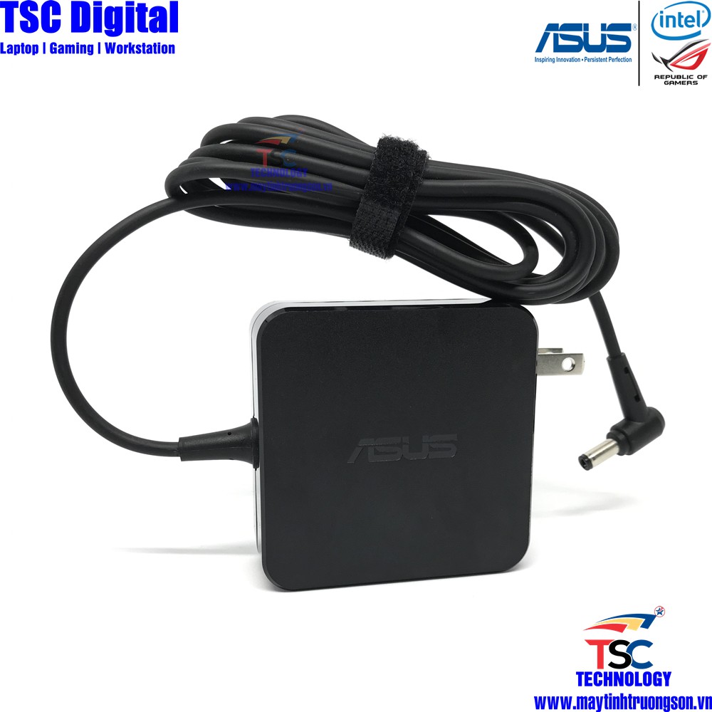 Sạc Laptop ASUS Vuông 19V-3.42A & 2.37A Zin Chuẩn US | Đầu Chân Sạc 2.5mm Và 1.35mm