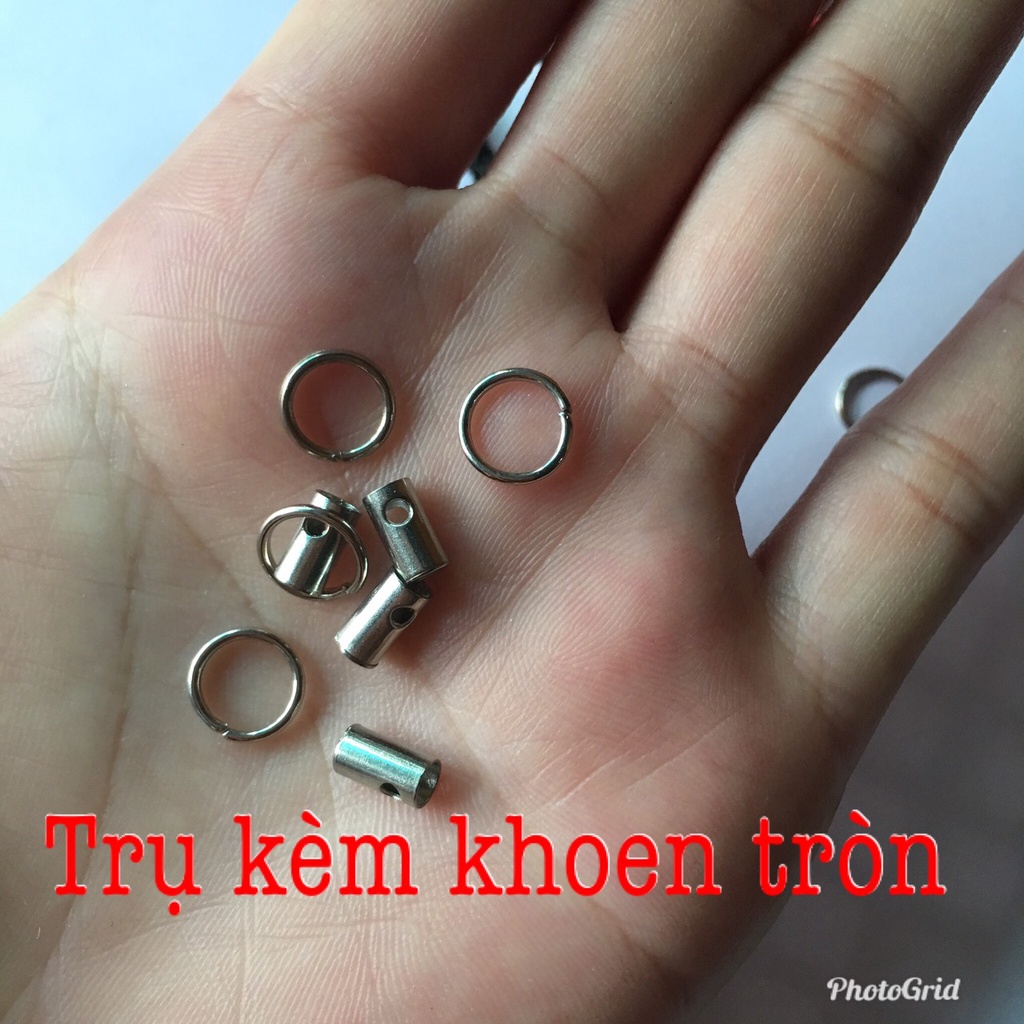 Móc treo kèm khoen tròn 6-8mm và khoen trụ