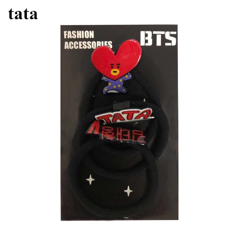 KPOP BTS BT21 Headband Hair Band Toys MANG TATA hair ring high elastic simple hair rope headband