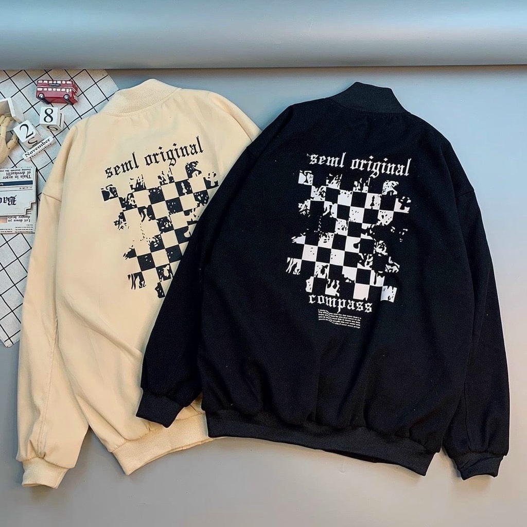 Áo khoác da lộn FM form rộng, áo khoác bomber unisex đơn giản, áo khoác nhẹ dây khóa kéo mặc đi chơi, áo khoác da lộn