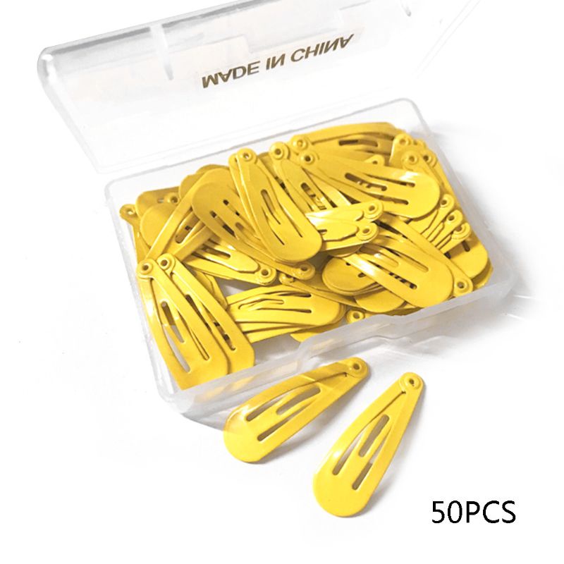 Set 50 Kẹp Tóc Mini 3cm Bằng Hợp Kim Hình Giọt Nước Phong Cách Hàn Quốc Cho Nữ