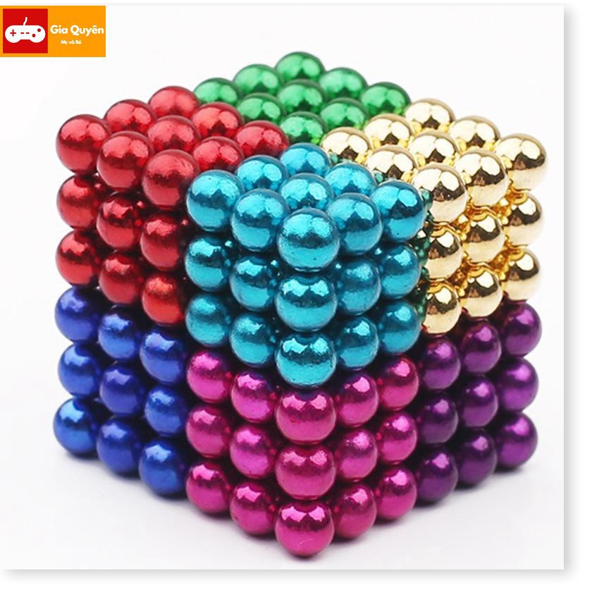 Bi nam châm tròn - Bucky ball 5mm (216 viên, 8 màu)