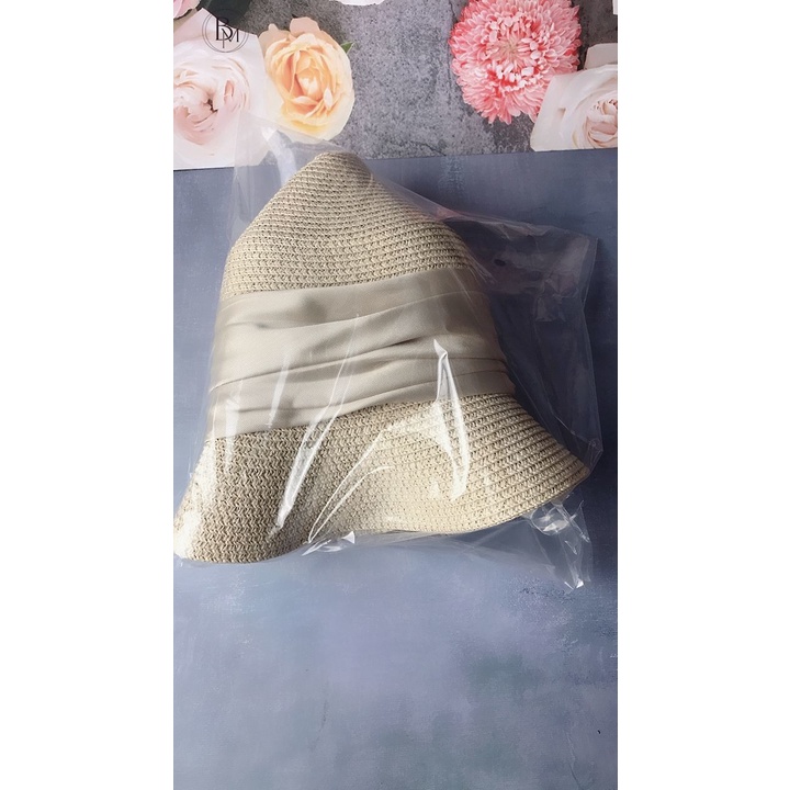 Nón cói BANMA rộng vành phong cách cổ điển thời trang đi biển dành cho nữ