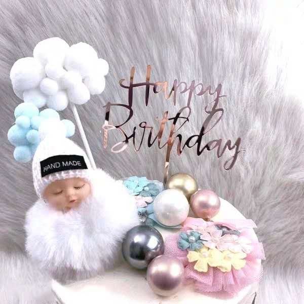 Que Cắm Trang Trí Bánh Kem Chữ happy birthday Dùng Một Lần