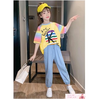 Bộ thun bé gái cực xinh cho bé 10-38kg - bộ bé gái