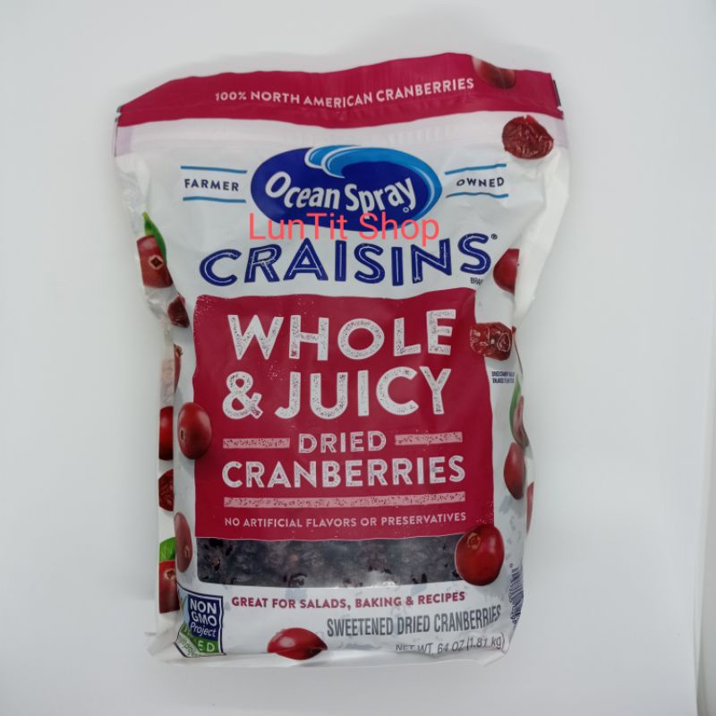 (Date t7/22) Nam Việt Quất sấy khô Ocean Spray Craisins Whole Dried Cranberries 1.81kg