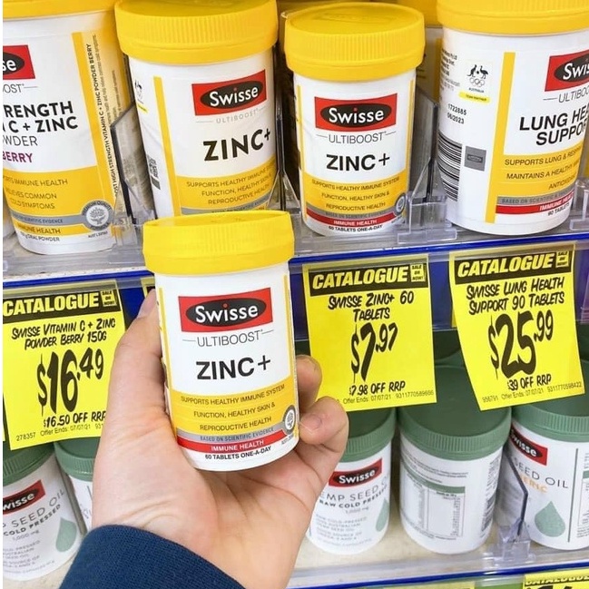 Viên Bổ Sung Kẽm Swisse Ultiboost Zinc+ (60 viên)
