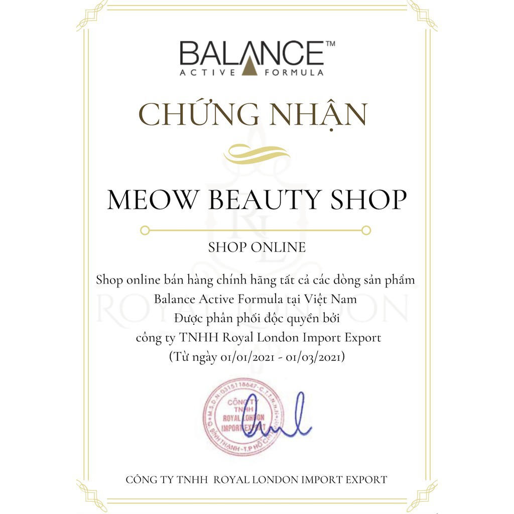 Serum Balance vitamin C dưỡng sáng da mờ thâm Balance Active Formula Brightening 30ml-60ml - Meow Beauty Shop Trinh Meow