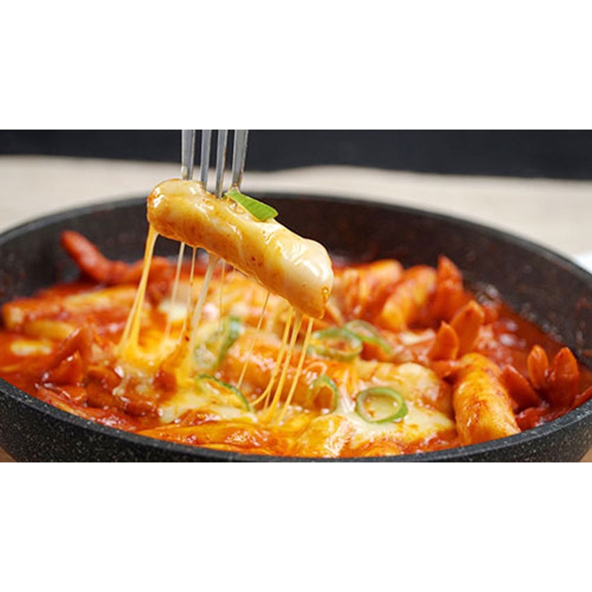 [MUA 2 TẶNG 1] COMBO 2 gói Bánh gạo Tokbokki Hàn Quốc O'Food 1KG, Tặng kèm 1 gói sốt nấu vị phô mai 120G