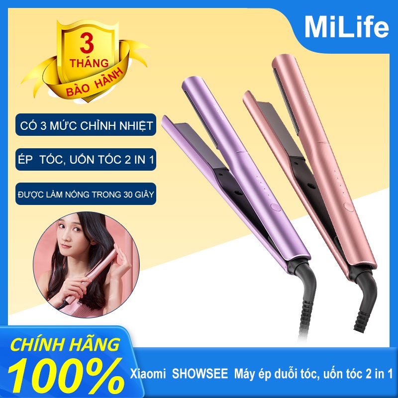 Máy duỗi tóc SHOWSEE 2 in 1 tạo kiểu ép, là thẳng uốn xoăn đa năng với 4 mức nhiệt