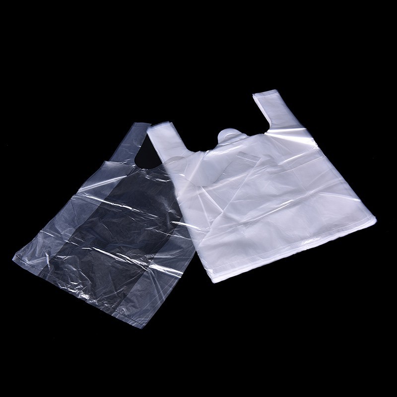 Set 46 Túi Nylon Mua Sắm 15 * 23cm Có Tay Cầm Bằng Nhựa