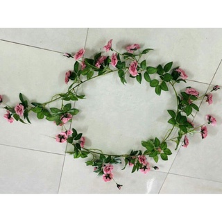 Dây hồng trà dài 2m/ hoa lụa trang trí