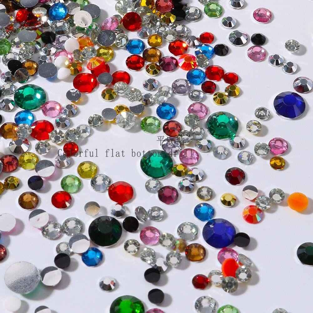 Phụ Kiện Trang Trí Móng Tay Nghệ Thuật Đáy Phẳng Nhiều Màu Sắc DIY|Phụ Kiện Trang Trí Móng Tay Charms