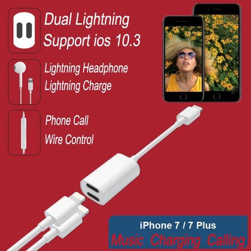 Cáp chia Lightning 1 ra 2 cho Iphone