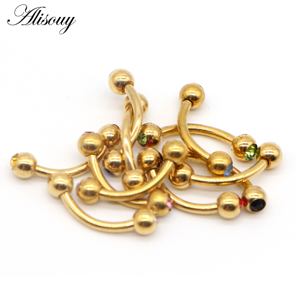 Alisouy 1 Khuyên Xỏ Cơ Thể / Lông Mày / Môi Bằng Thép 316l Cho Nam / Nữ