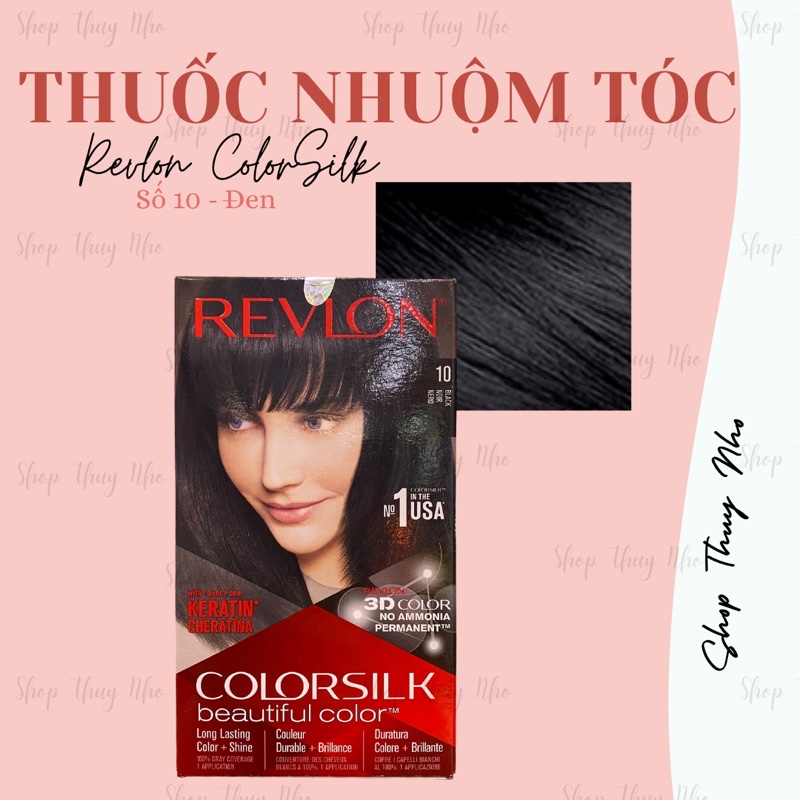 [CHÍNH HÃNG] Thuốc nhuộm tóc Revlon ColorSilk số 10 (Black - Đen )