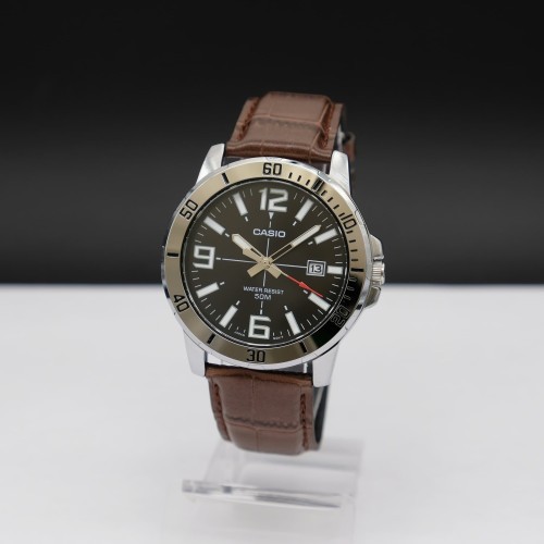 Đồng hồ nam dây da Casio Anh Khuê MTP-VD01L-1BVUDF