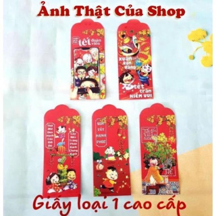 Combo 100 Lì Xì Đỏ Tết Đoàn Viên ( Chia Đều Mẫu )