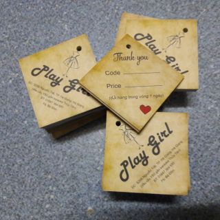 In tag giấy quần áo